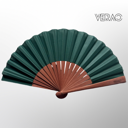 Abanico Verao Verde Esmeralda 19cm